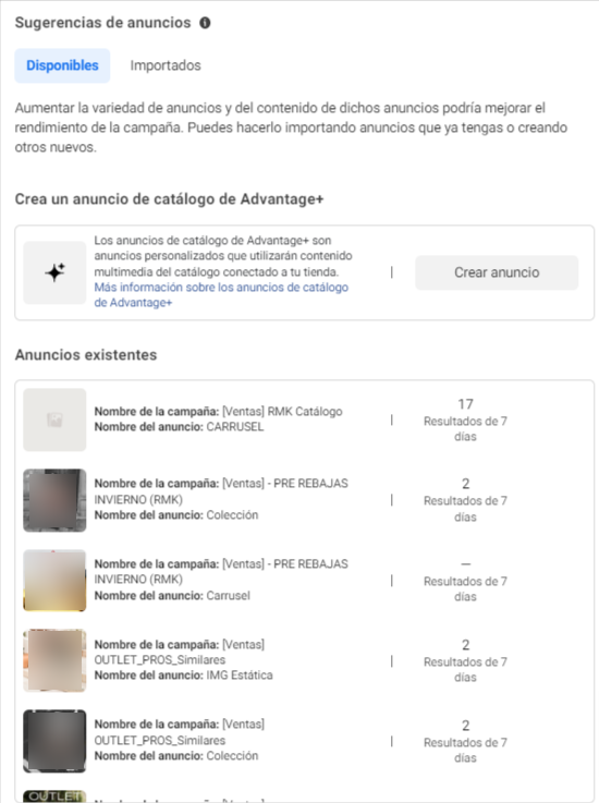campañas advantage+