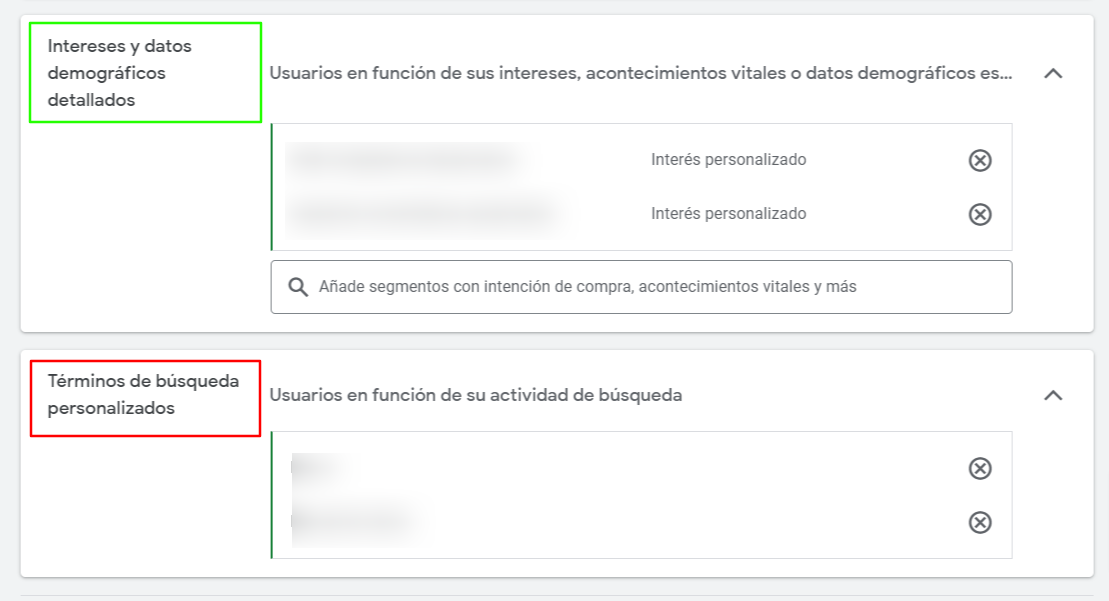 temas de búsqueda en pmax