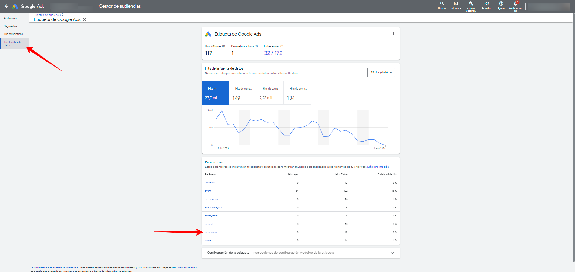 variables personalizadas de conversiones en Google Ads