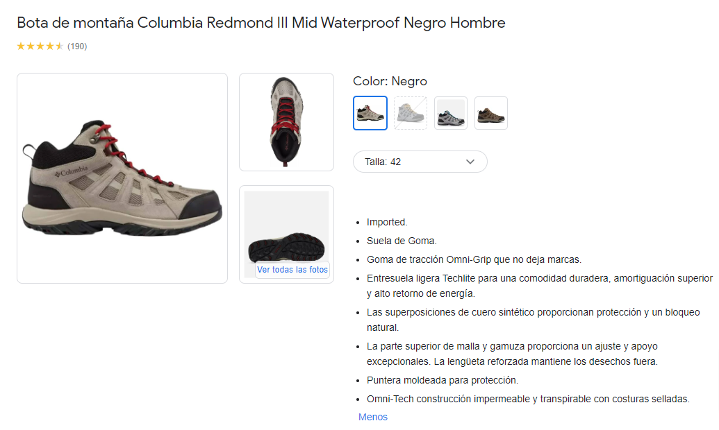 crear variaciones de productos para shopping