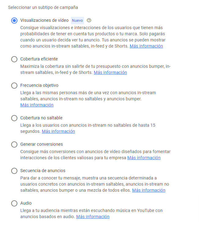 campañas de youtube full funnel