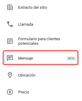 recursos de mensaje en google ads