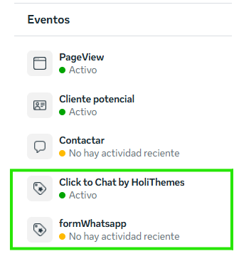 eventos de conversión en Meta